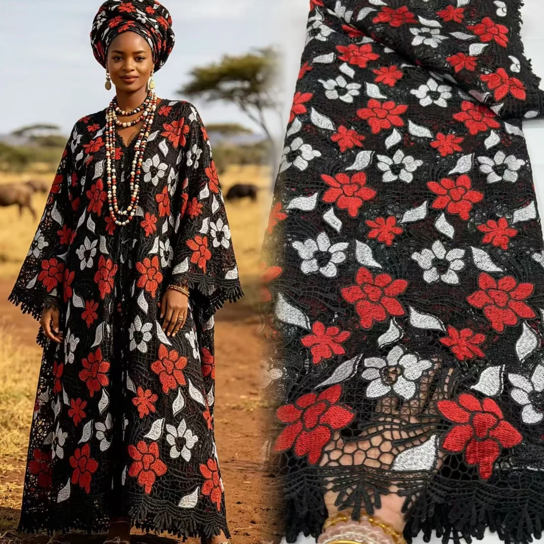 

African Guipure Lace Fabric New Swiss Voile Lace,High Quality French Cord Embroidery Nigerian Lace Fabric For Dress Party Sewing