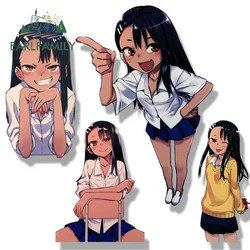 EARLFAMILY Nagatoro Hayase Peeker Car Sticker Anime JDM Rear Windshield Motorcycle Helmet Decal Waterproof Car Accessories