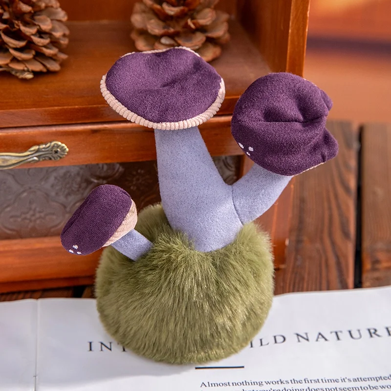 14cm Lustige Flauschige Pflanzen Wilde Pilze Plüschtiere Niedliche Pfifferling-Plüschies Weiche Puppe Kawaii Schreibtisch-Heimdekoration