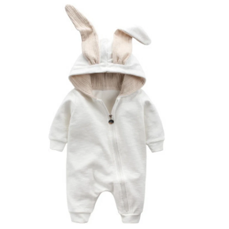 Fashon Baby Boys Girls Bodysuit Big ears Rabbit Long Sleeve Cotton Baby Clothes 0-12 months Newborn One-pieces Outdoor Jumpsuit