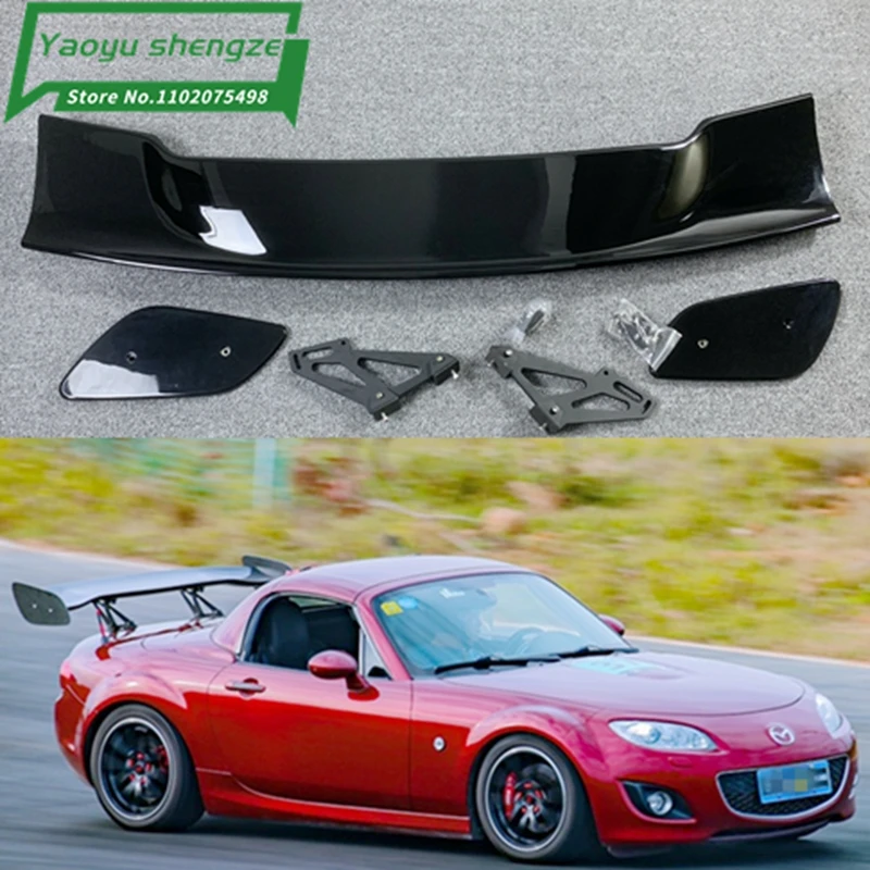 Car Styling ABS BLACK/carbon fiber COLOR Rear Spoiler for MAZDA Rx8 Rx-8 MX5 MX-5 2016 2017 2018 2019 Car Spoiler