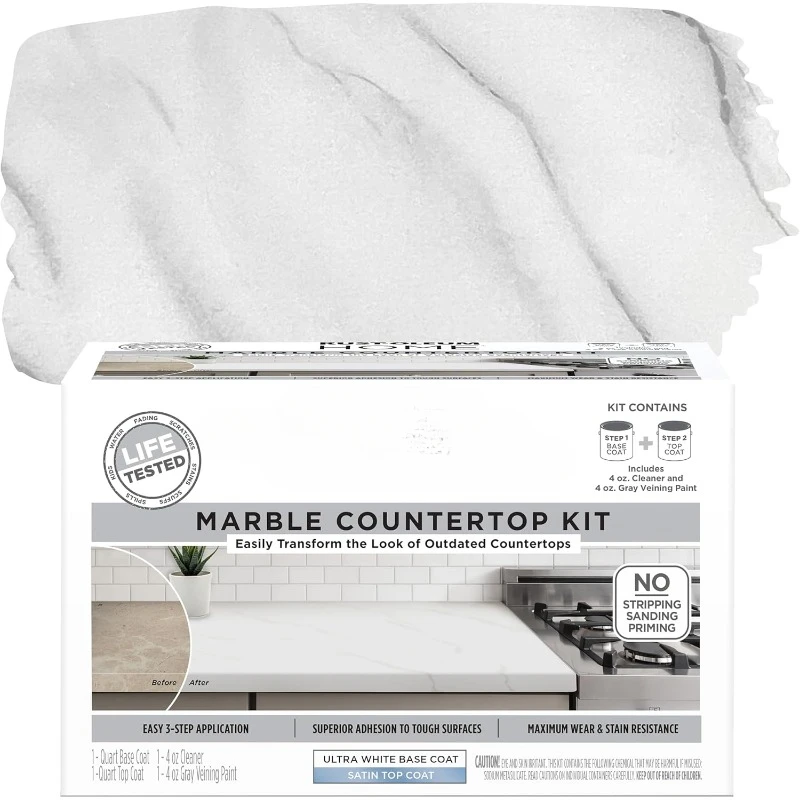 384964 Home Marble Countertop Coating Kit, White US(Origin)