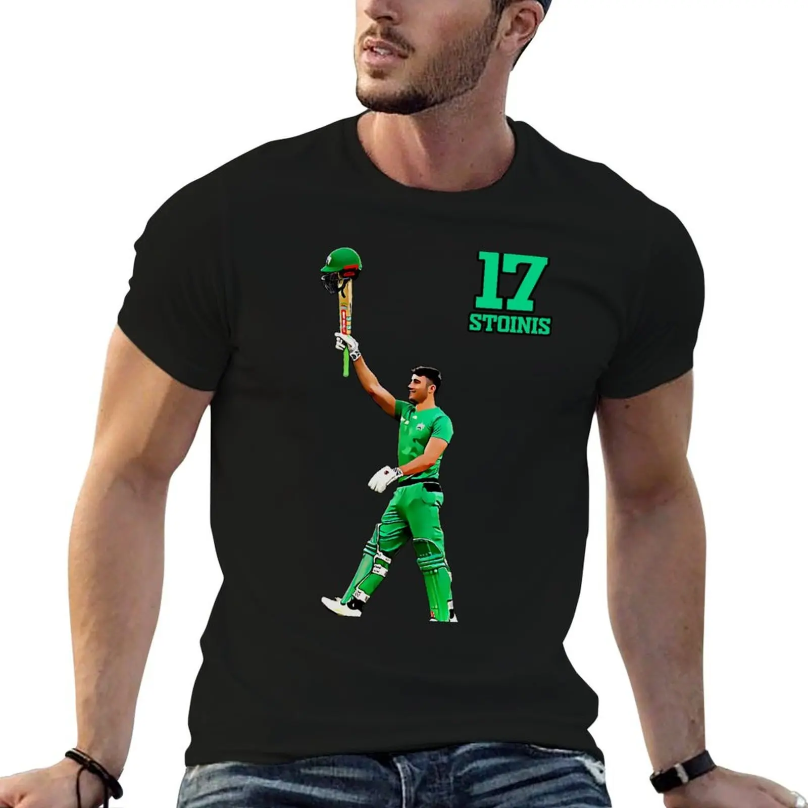 

Marcus Stoinis-Australian Cricket Player-T20 All Rounder T-Shirt t shirts for man cotton soft t shirt personalised T-Shirt