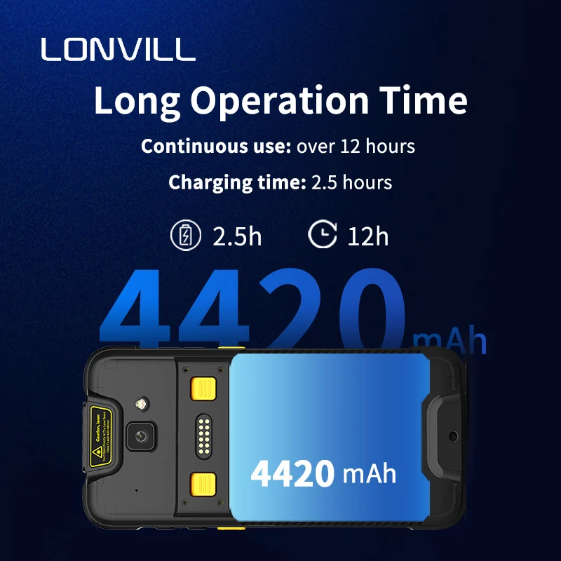 Scanner portátil do código de barras de LONVILL com PDA, OEM resistente do PC de Android PDA à prova de explosão