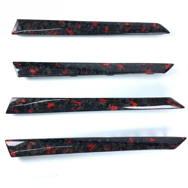 Customized Red Powder Forged Carbon Fiber Car Interior Trim Kit for  10th Gen Car Interior Accessories