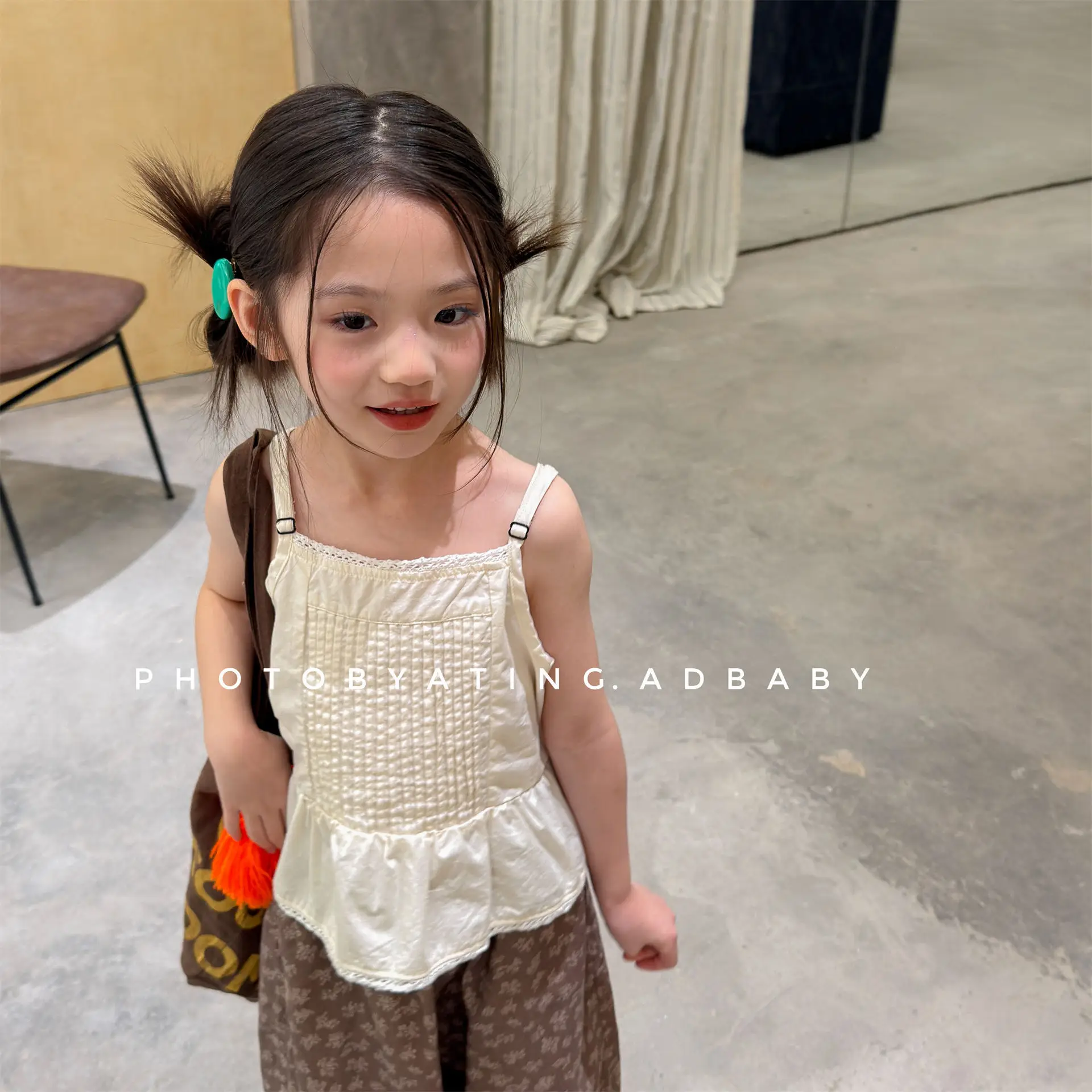 2026 Summer New Girls Sleeveless Sling Shirts For Baby Girl Thin Cotton Blouse Fashion Kids Sling Vest Children Clothes