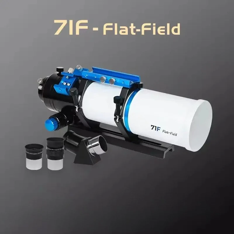 

Квадруплетный плоский астрограф 71F f/6,9 — который можно использовать для визуального наблюдения и астрофотографии.