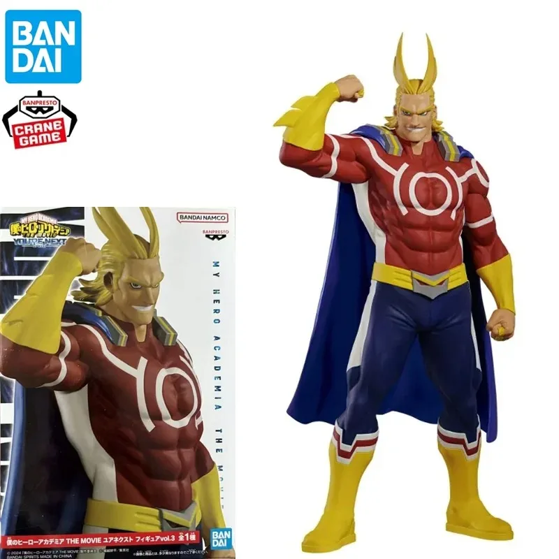 BANDAI Original Banpresto My Hero Academia la película All Might PVC Anime figuras de acción modelo juguete ornamento regalos de cumpleaños