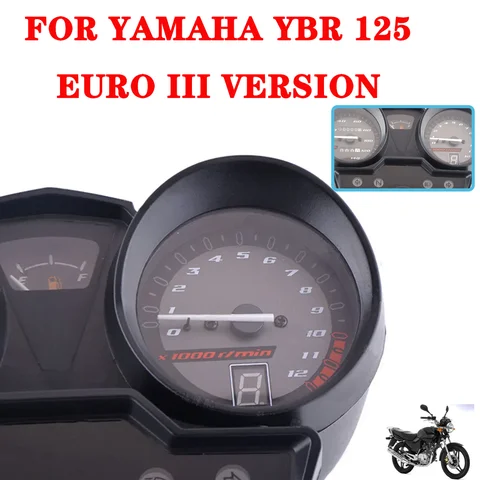 오토바이 속도계 대시 보드 타코미터 주행 거리계 기어 디스플레이 계측기 YAMAHA YBR 125 YBR125 Euro III 버전 오토바이 속도계 대시 보드 타코미터 주행 거리계 기어 디스플레이 계측기 YAMAHA YBR 125 YBR125 Euro III 버전