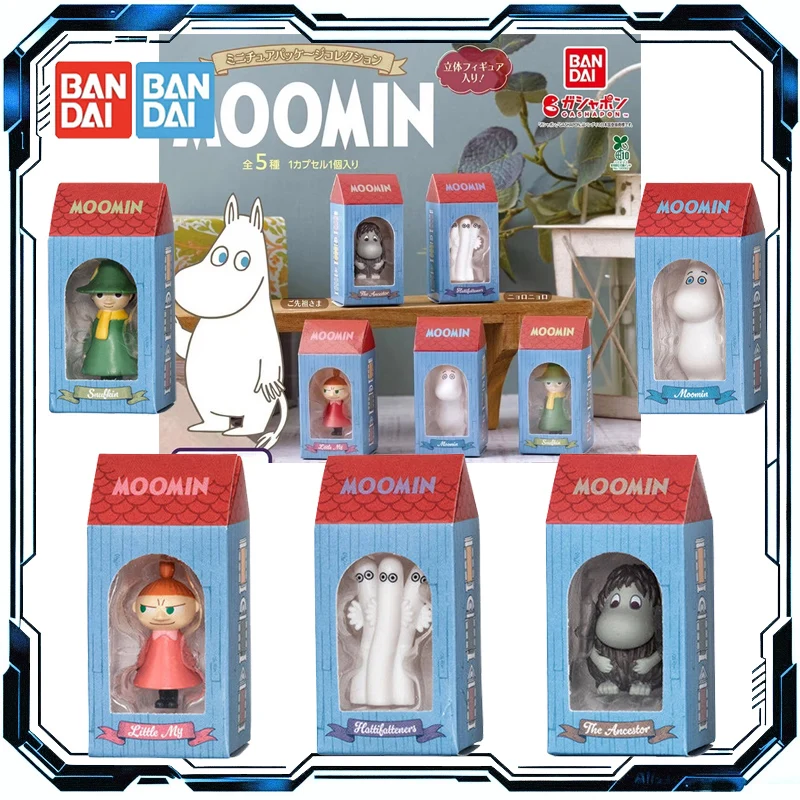 

Bandai Gashapon MOOMIN Little My Snufkin Mini Figure House Box Action Figure Toys for Boys Girls Gift Collectible Model