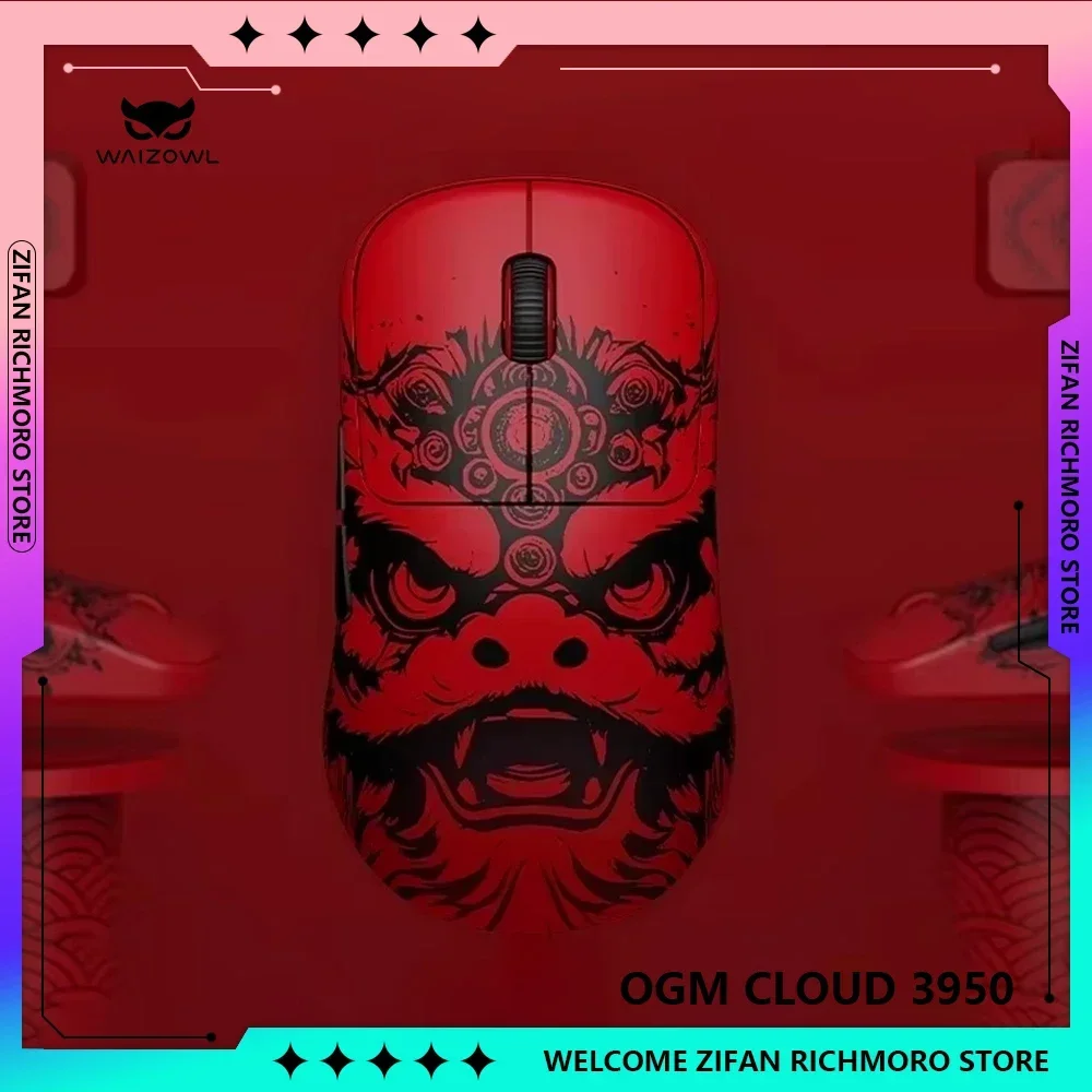 Waizowl OGM Cloud 3950 8k Bluetooth Wireless Wired Lion Dance Gaming Mouse Three Mode Lightweight Game Mouse for PC E-sports