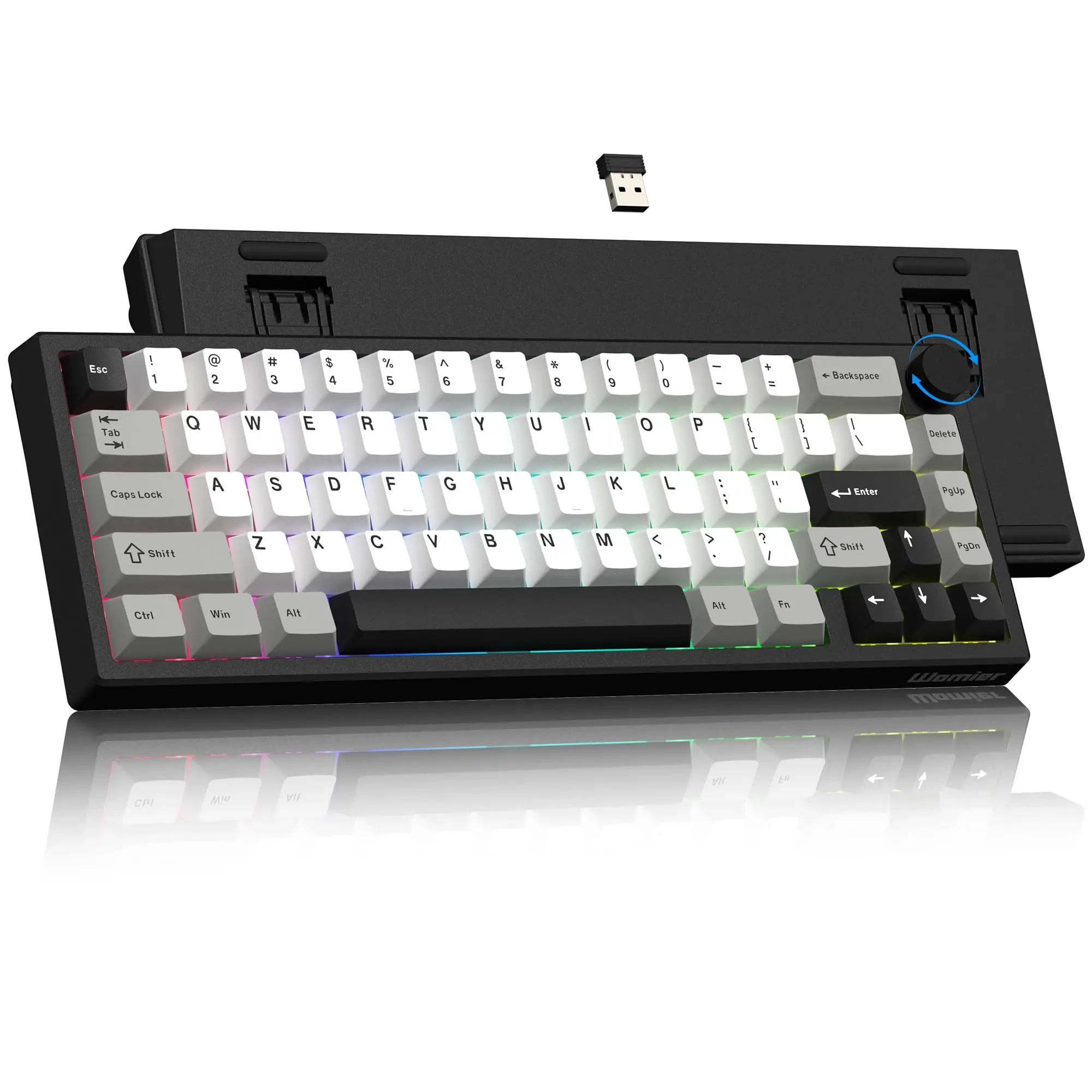 Womier Q61 V2 65% Wireless Mechanical Keyboard Tri-Mode VIA Programmable Support Hot-Swappable Retro RGB Custom Keyboard