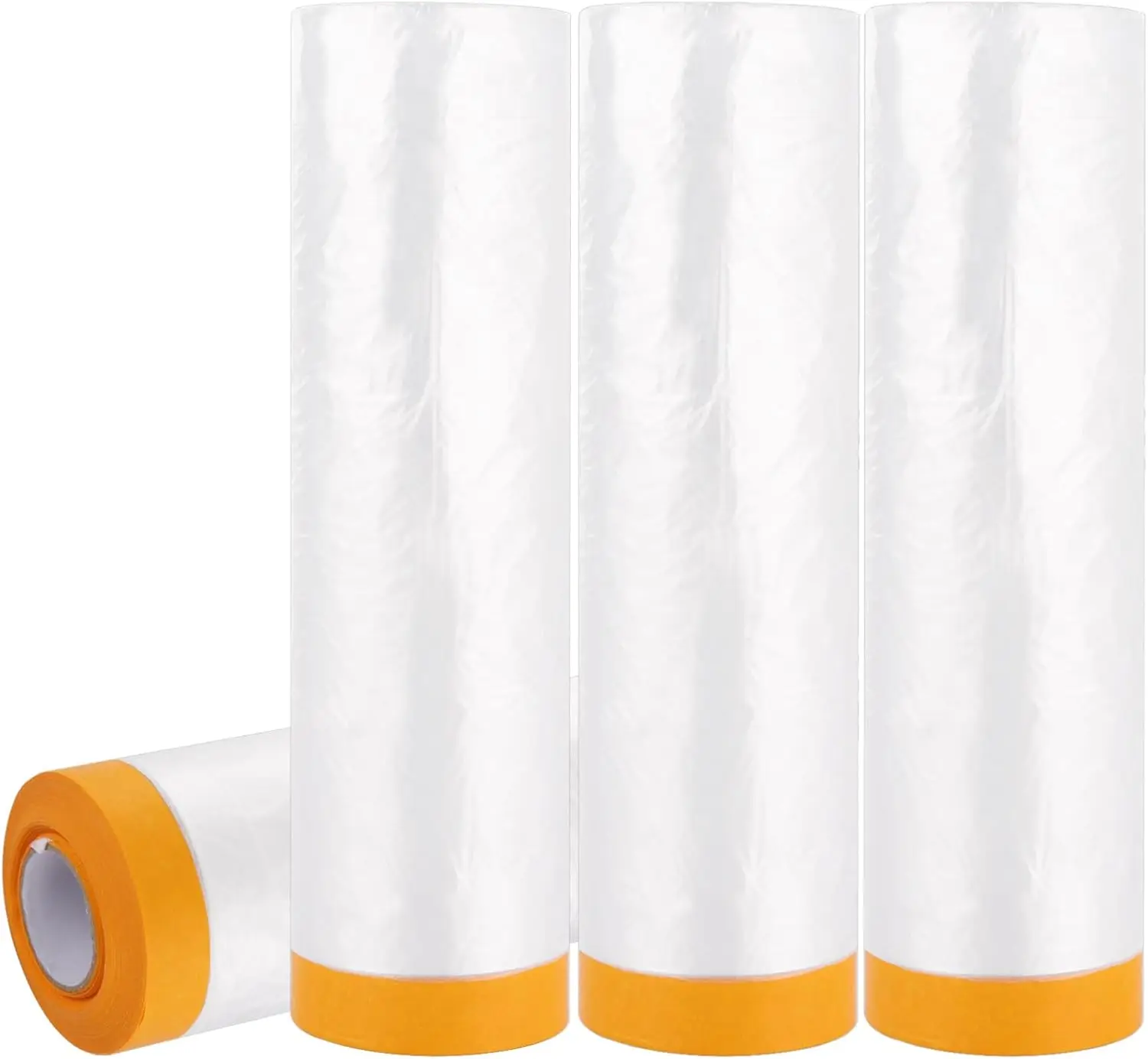 

Plastic Dust Sheets Roll Pre Taped Masking Film Self Adhesive Dust Sheet Waterproof Film for Painting Furniture Decorating Floor