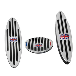 For BMW Mini Cooper JCW S R55 R56 R60 R61 F54 F55 F56 F60 Aluminum AT Footrest Gas Brake Clutch Pedal Cover Car Accessories