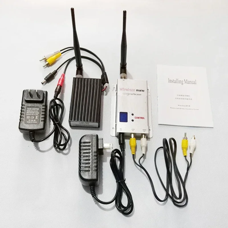 

1.2G image transmission 10W wireless transmitter receiver enhanced version and remote 8W wireless video transmitter