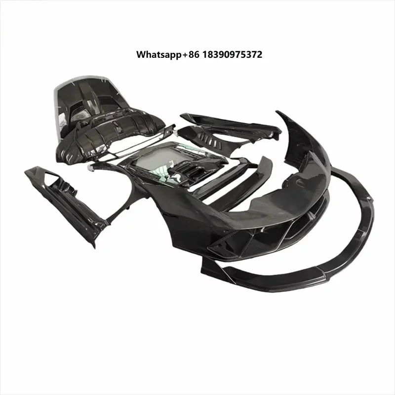 Upgrading to Track Version with All-carbon Fiber Front and Rear Bumper Side Skirts Hood Rear Spoiler lmt