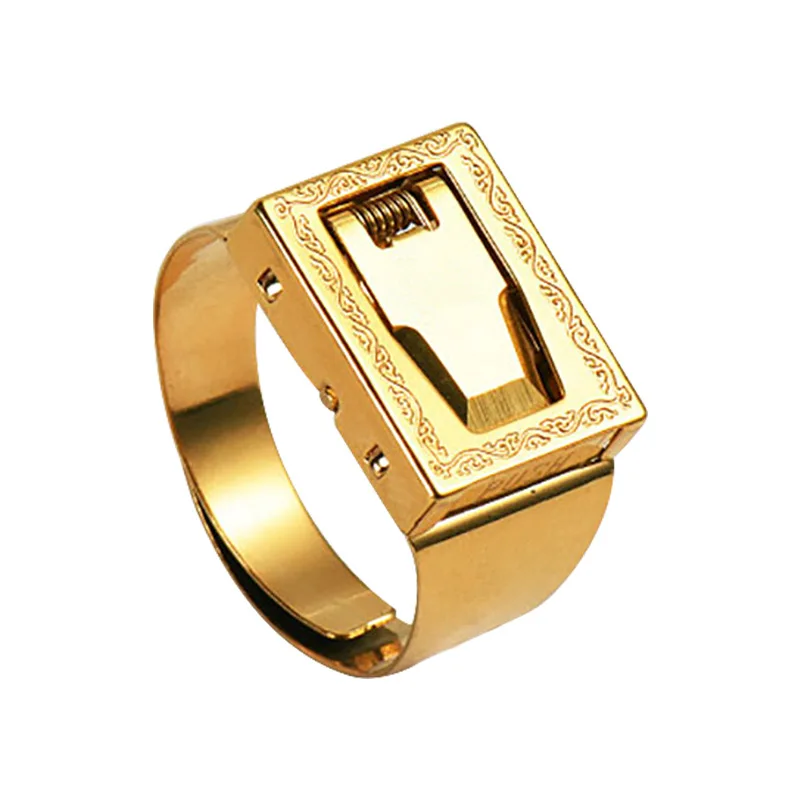 Bague d\'autodéfense en acier au titane pour hommes, bague de couple en argent métallique, ouverture en or, mode