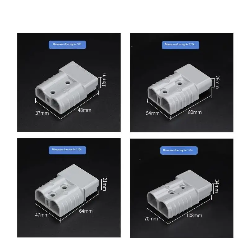 2/4/6 Pcs  175A High Current Power Double Pole Quick Connect/Disconnect Battery Connector Plug Kit for Battery Charging