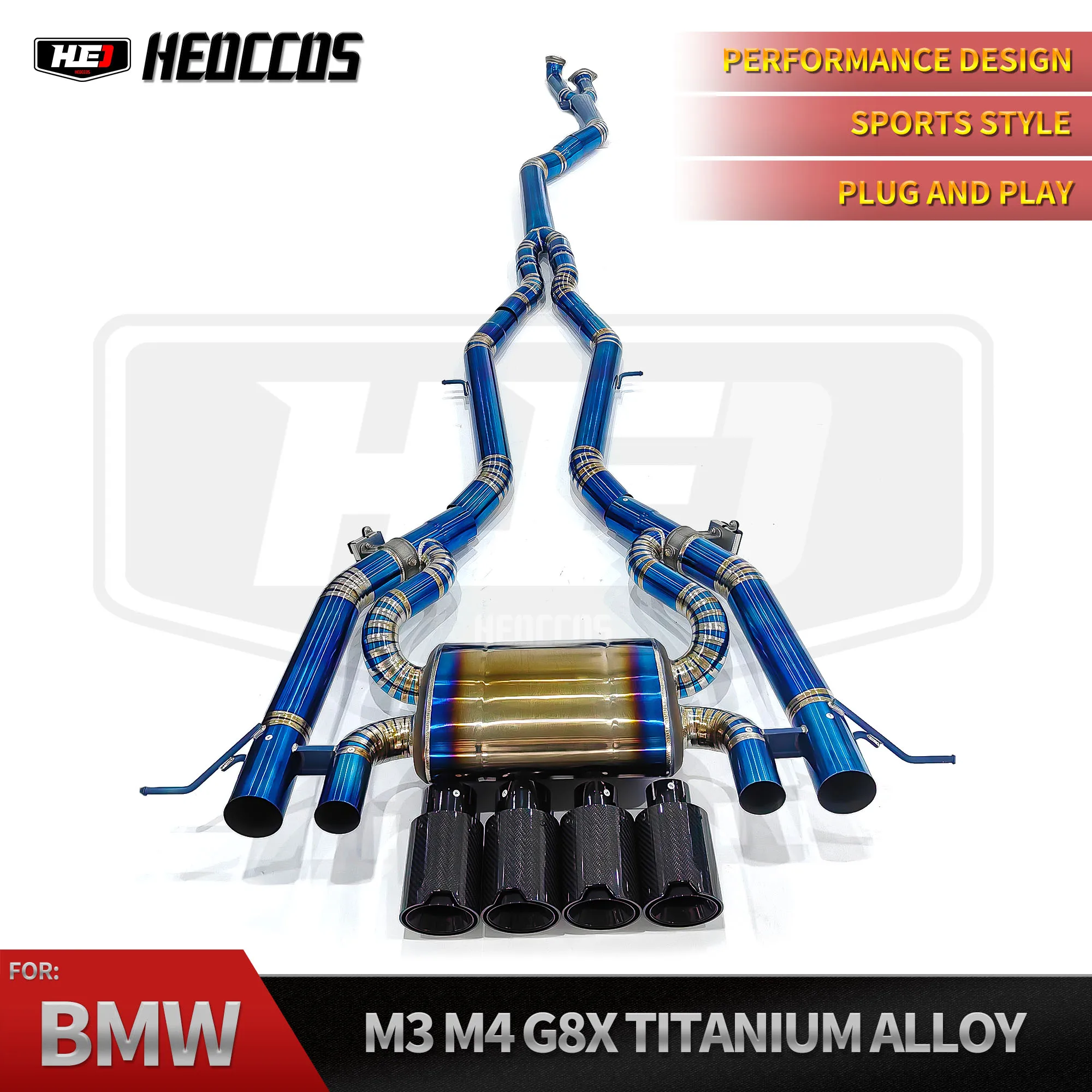 

HEO For BMW M3 M4 G82 G80 Exhaust Pipe Front and Middle Tail Titanium Alloy Electronic Valve High Quality Exhaust System