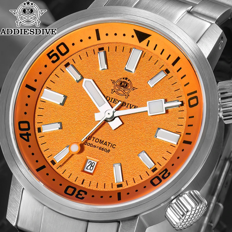 

Мужские автоматические дайверские часы ADDIESDIVE 200M с японским механизмом 8215, сапфировым стеклом, из нержавеющей стали, светящиеся, механические, с циферблатом BGW9