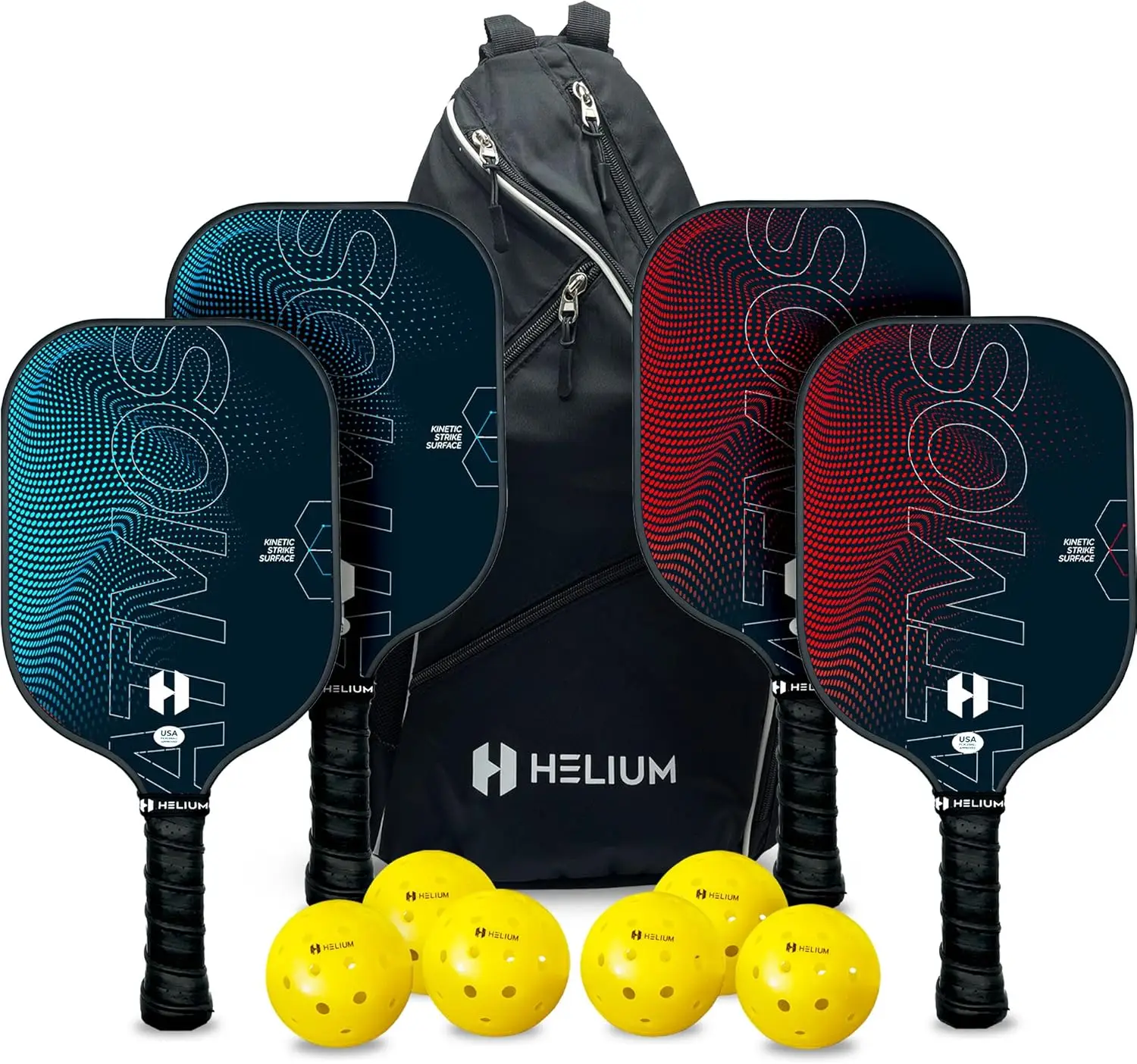 Carbon Fiber Pickleball Paddles - USAPA Certified - High-Spin Texture, Lightweight Honeycomb Core