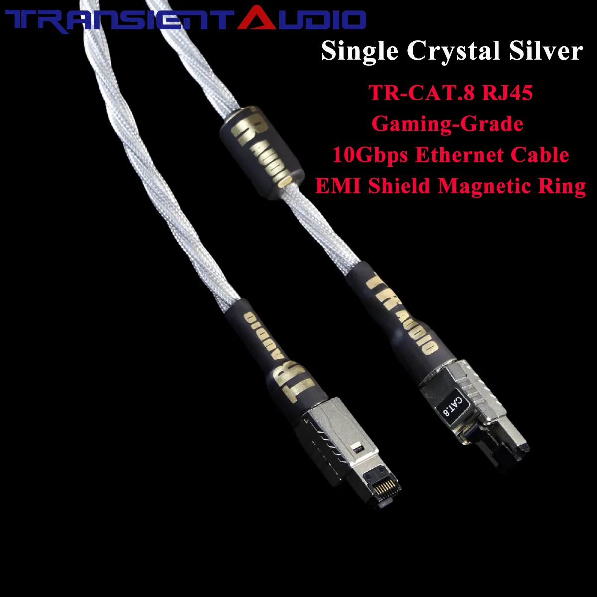 transienthi-fiaudio-cavo-ethernet-cat8-single-crystal-silver-audio-e-giochi-hi-fi-da-40-gbps-per-sistemi-dac-streaming