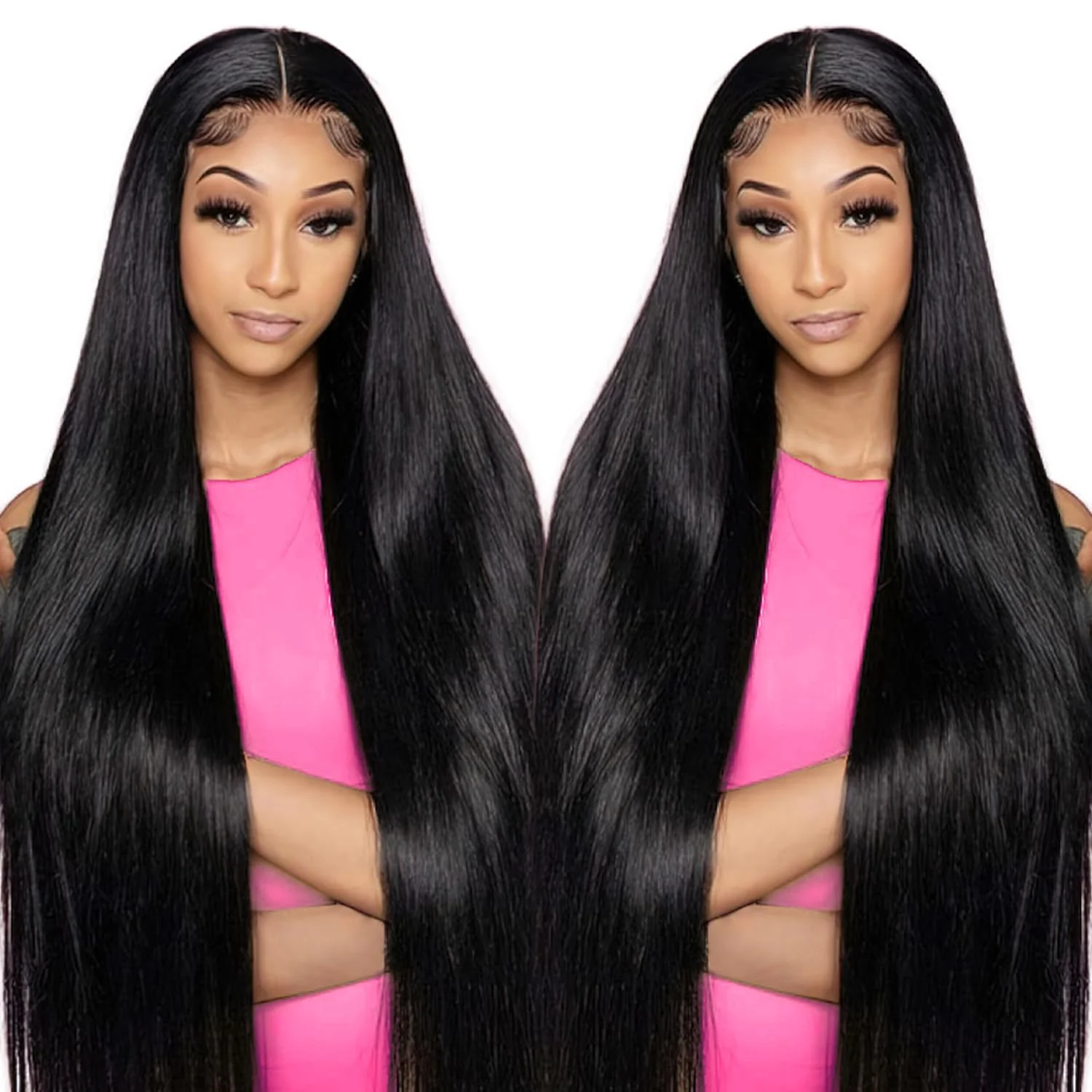 

Плотность 220 13x4 13x6 Полная фронтальная 360 HD Прозрачное кружево 42 46 дюймов Длинные прямые 7x6 Закрытие человеческих волос Предварительно выщипанные парики