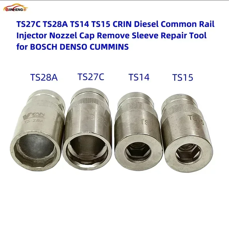 SD CRIN TS27C TS28A TS14 TS15 CRIN Diesel Common Rail Injector Nozzel Cap Remove Sleeve Repair Tool for BOSCH DENSO CUMMINS
