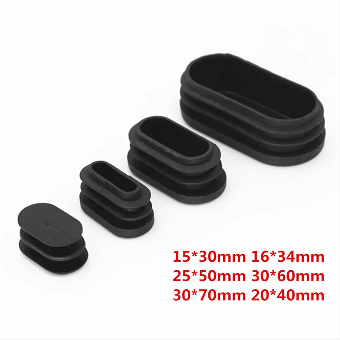 Plastic Oval& Arched&Eye shape inner plug Elliptical shell Anti Slip Steel Pipe End Plug Chair Leg Cover Furniture Protector Pad