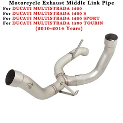 Motorcycle Exhaust Escape System Modified Middle Link Pipe For DUCATA MULTISTRADA 1200 S SPORT TOURIN 2010 2011 2012 2013 2014