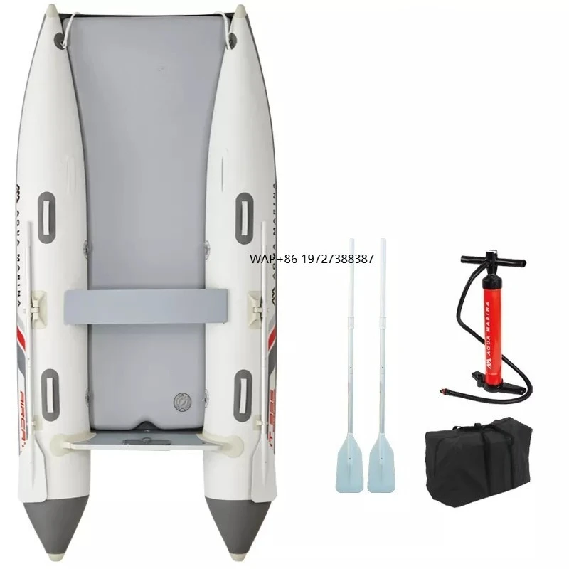 AQUA MARINA AIRCAT 285*160cm Double Body PVC Inflatable Boat for Drifting Touring 4-Person Capacity 3.7kW Engine DWF Air Floor