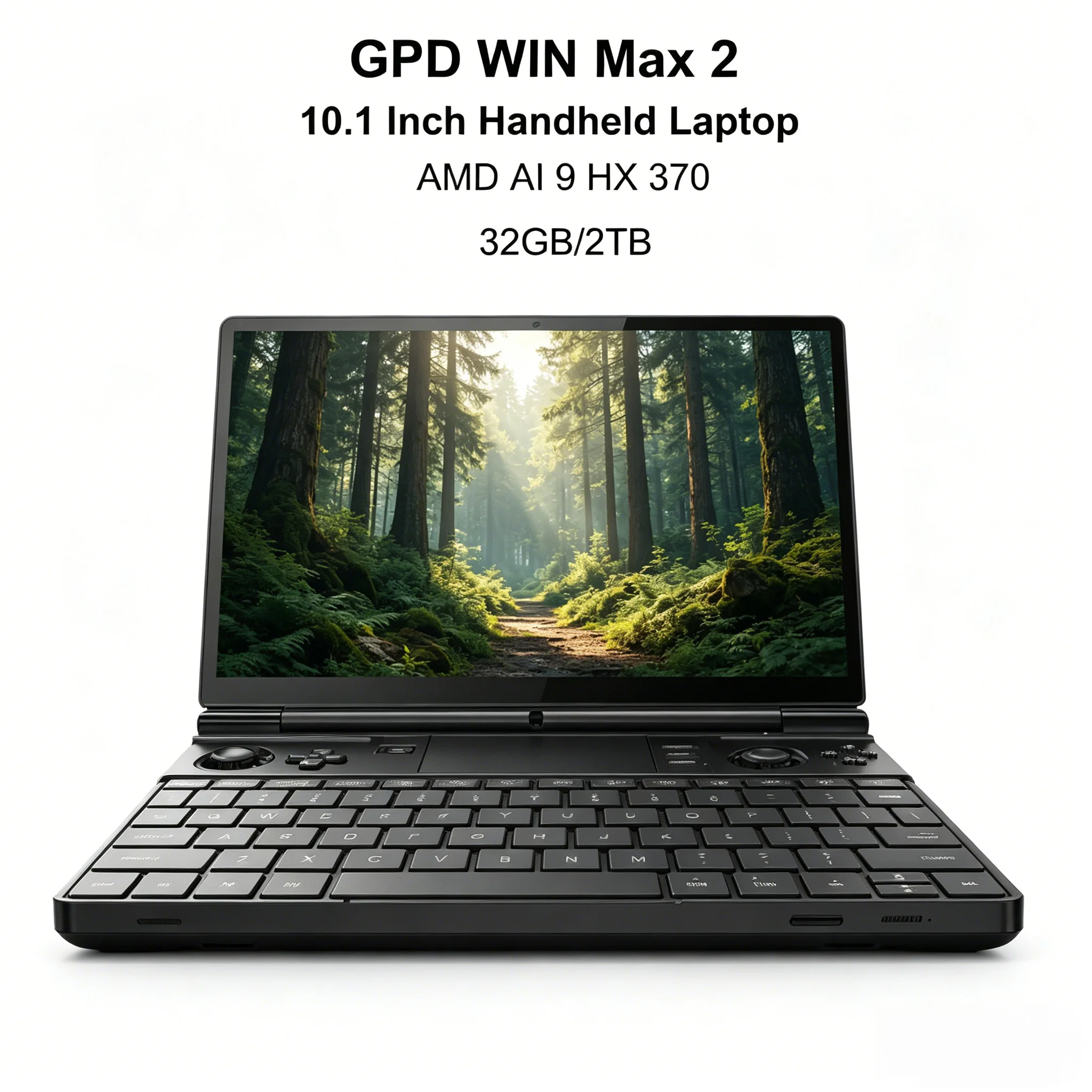 Laptop para Juegos Portátil GPD 2026 WIN Max 2, 32GB LPDDR5, 1TB/2TB SSD, Procesador AMD 8840U AI9 HX370 para Entretenimiento Móvil