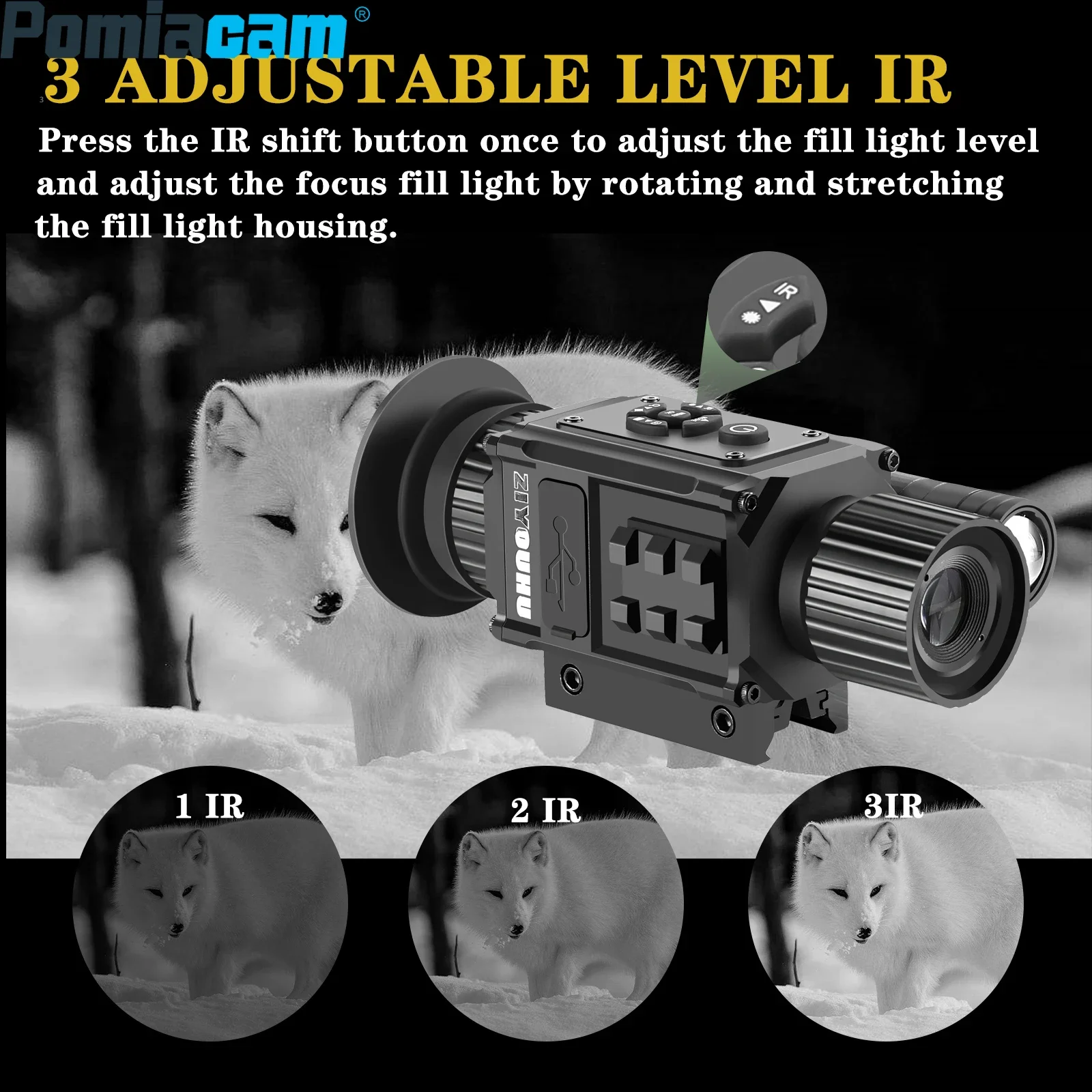 

NV-002 Crosshair Hunting Night Sight Scope Tiny Digital Night Vision 1080P Video Camera Infrared Monocular Multiple Image Mode