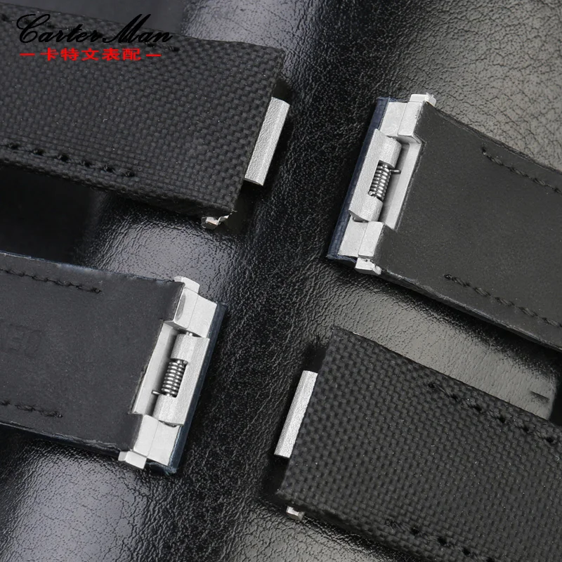 19MM Quick Release cowhide Bracelet for Cartier Roadster W6206018W6206017 Series Crocodile Cowhide Nylon Watch Band Men's strap