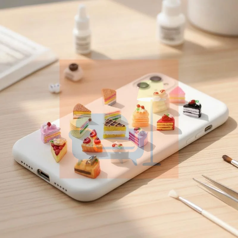 10Pcs Resin Mini Cake Kawaii Fake Food Miniature Embellishments For Craft Cell Phone Cover Decor Accessories