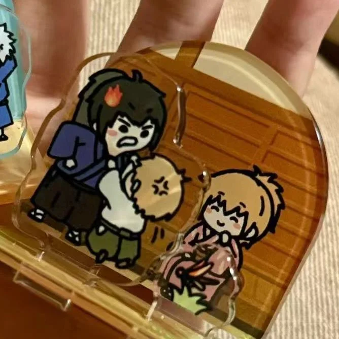 جديد الفضة الروح أنيمي الطرفية الفضة الوقت الاكريليك سطح المكتب تأثيري بطاقة حامل صغيرة