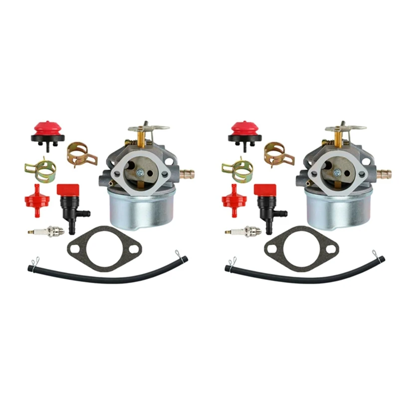 2X Carburetor Carb Kit Snowblower Parts For Tecumseh 8HP 9HP 10HP 640349 640052