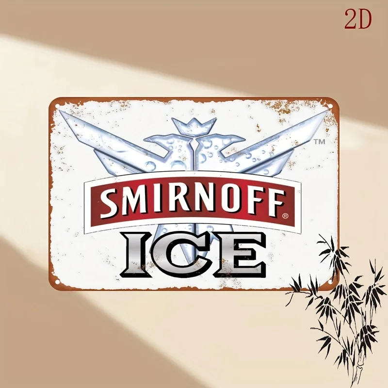 Letrero de chapa de metal vintage Smirnoff Ice: regalo perfecto para el día del padre, |   Decoración de pared versátil para el hogar, bar, cafetería, cocina