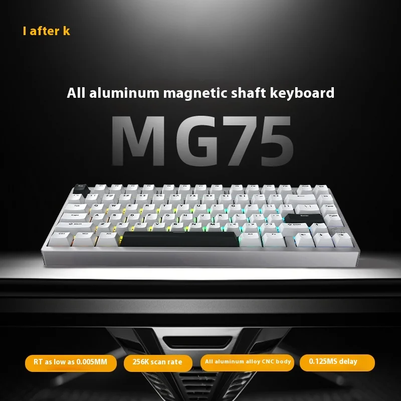 Irobok mg75 pro mg75 max interruptor magnético teclado liga de alumínio com fio gamer teclado 0.005mmrt 8000hz teclado mecânico personalizado