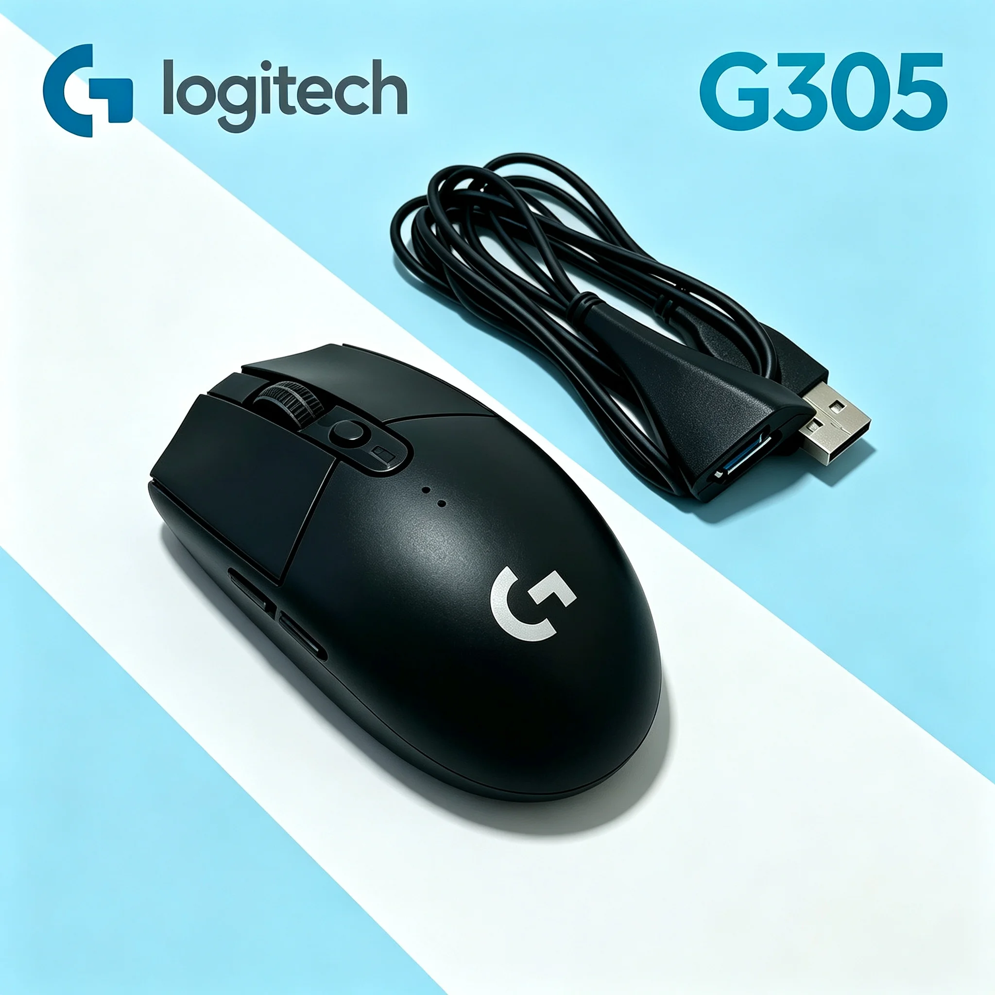 Logitech G305 LIGHTSPEED Wireless Gaming Mouse Equipped With Transfer Adapter Cable Comfort Ergonomic Mice For Home Office Compe