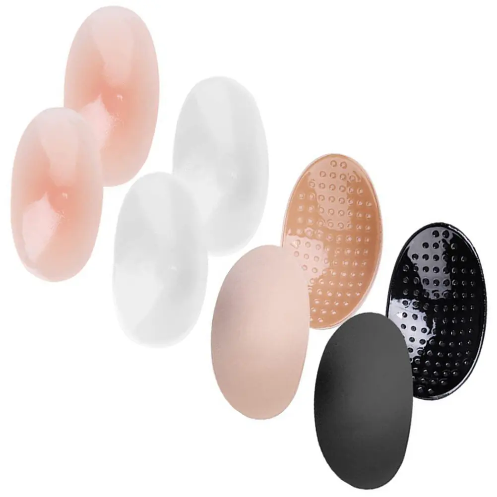 

4Pairs Shoulder Pads Set Silicone Washable Reusable Anti Slip Shoulder Inserts Enhancer for Women Clothing Party Dance Prom