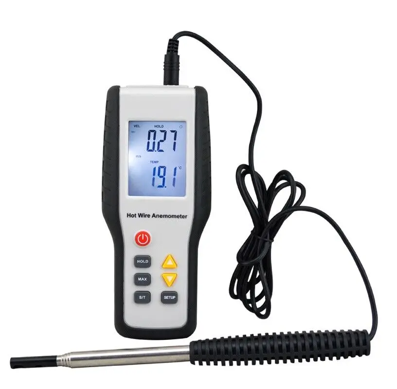 Anemometer Tester Instrument Hot Wire Thermistor Microprocessor Range 0.1-25m/s