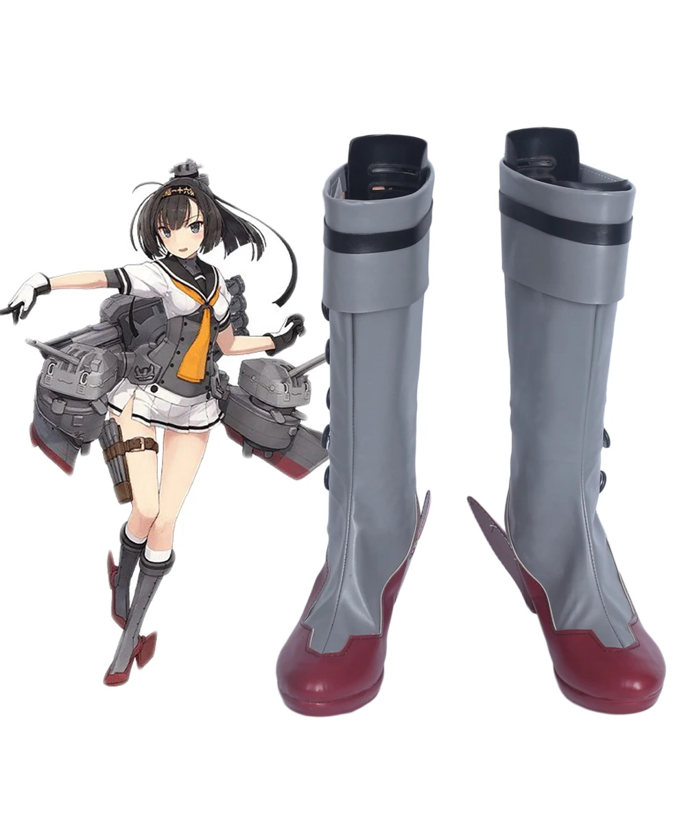 Kancolle Akizuki Shoes Cosplay Kantai Collection Akizuki Cosplay Boots Shoes Custom Made