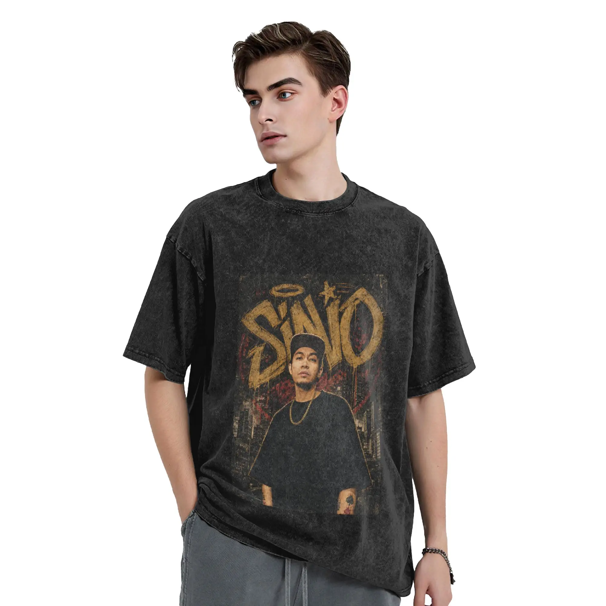Pinoy Hip Hop Artist - Sinio Classic Comfort A T-Shirt Oversized Short Sleeve Men's Women's Cotton Tees Tops