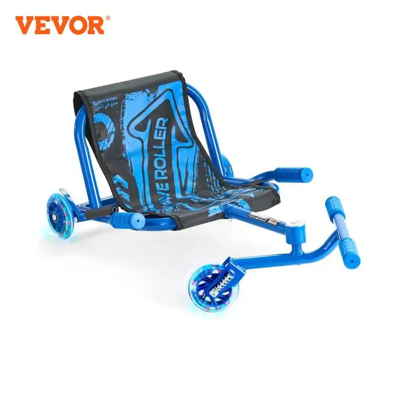 VEVOR Monopattino Elettrico, Capacità 60 kg, Oscillazione Laterale Movimento a Zig-Zag, Corsa Alimentata, Giocattolo da Cavalcare per Bambini, per Superficie Dura Interni Esterni, Blu, Tessuto Oxford