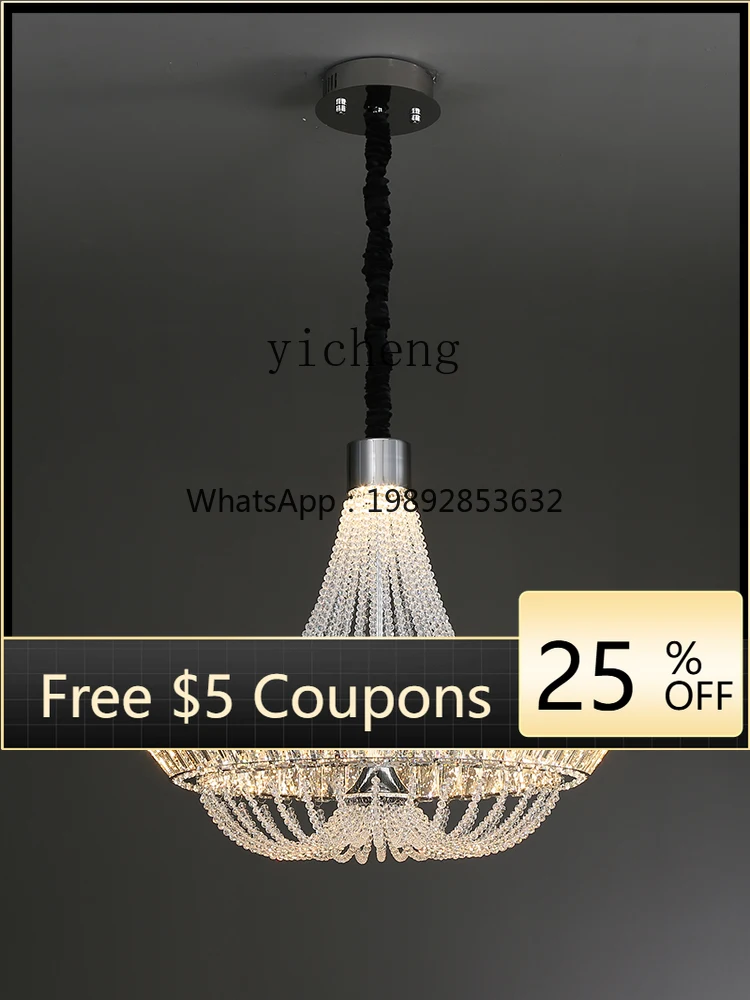 

Light Luxury Living Room Bedroom Crystal Chandelier Personality New Aisle Luxurious and Simple Lamps