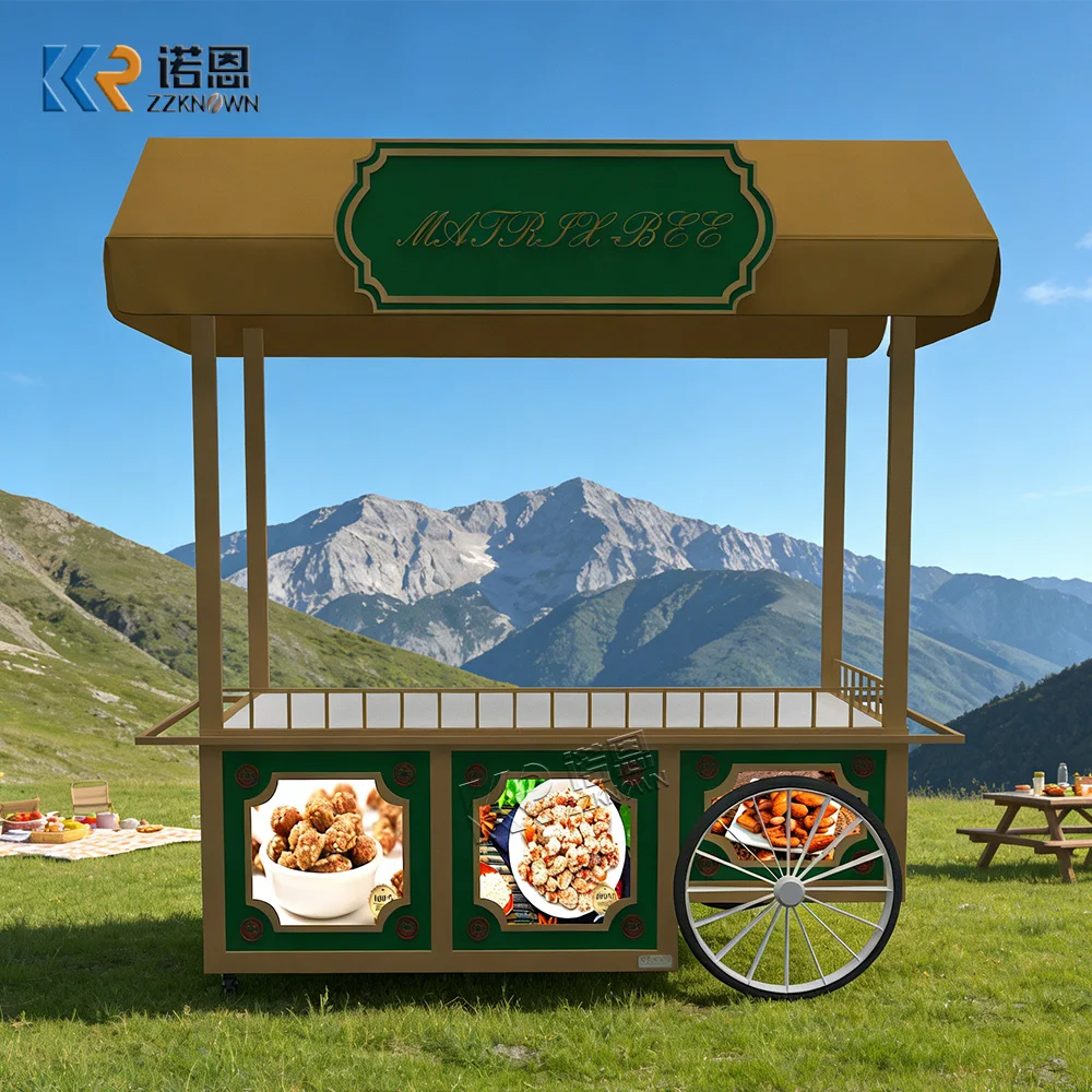 

Премиум-тележка для уличной торговли: мобильный киоск для десертов, кофе и закусок, роскошная тележка для мороженого для розничной торговли