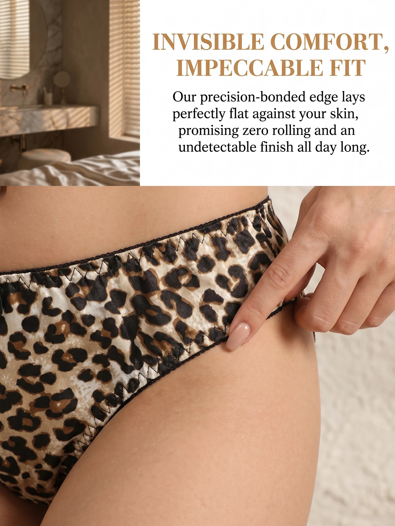 3 pairs of leopard print triangle pants, lace sexy underwear, all season daily underwear A2046