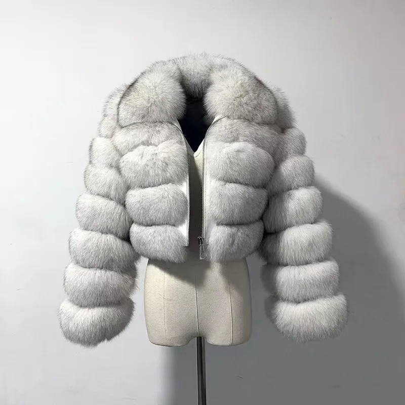 Autumn and Winter Fluffy Ultra Short Faux Fur Coat Jacket Women's Fashion Streetwear New Hooded Ultra Short Faux Fur Coat Jacket