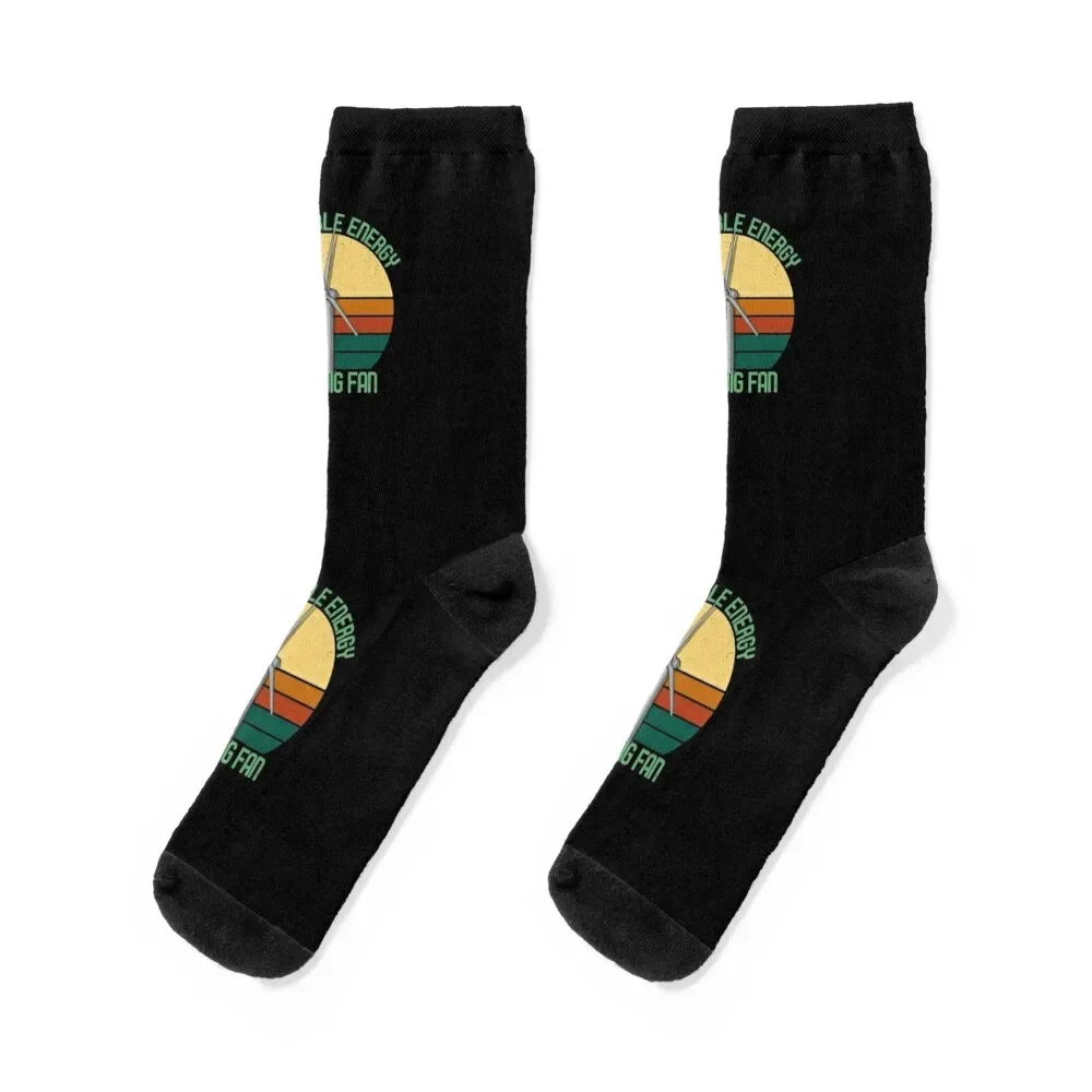 Vintage Earth Day Renewable Energy I'm A Big Fan Gift Socks cotton cycling new in's Socks Female Men's